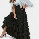 Saia Elegante com Detalhe de Tule