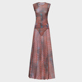 Fabiana - Vestido Elegante com Saia Comprida
