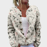 Leonor - Cardigan Floral de Outono