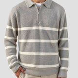Constantino - Sweater Meio Zíper Listrado