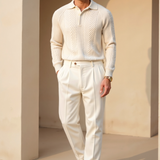 Sweater de Malha Misturada - Relaxada