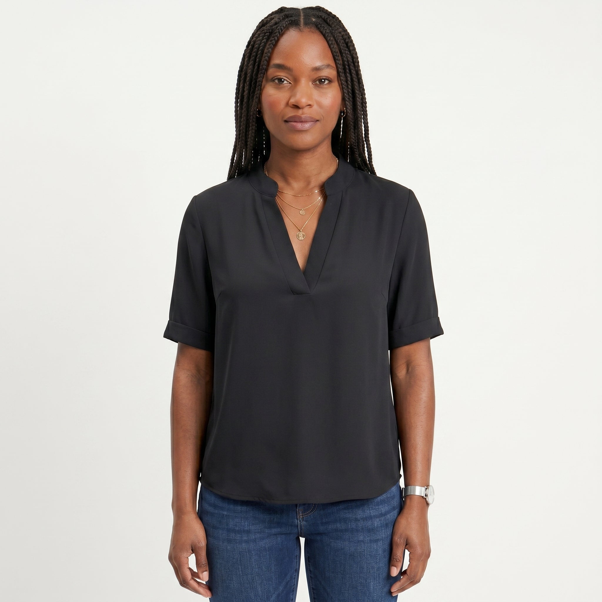 Célia - Blusa Fluida Decote em V