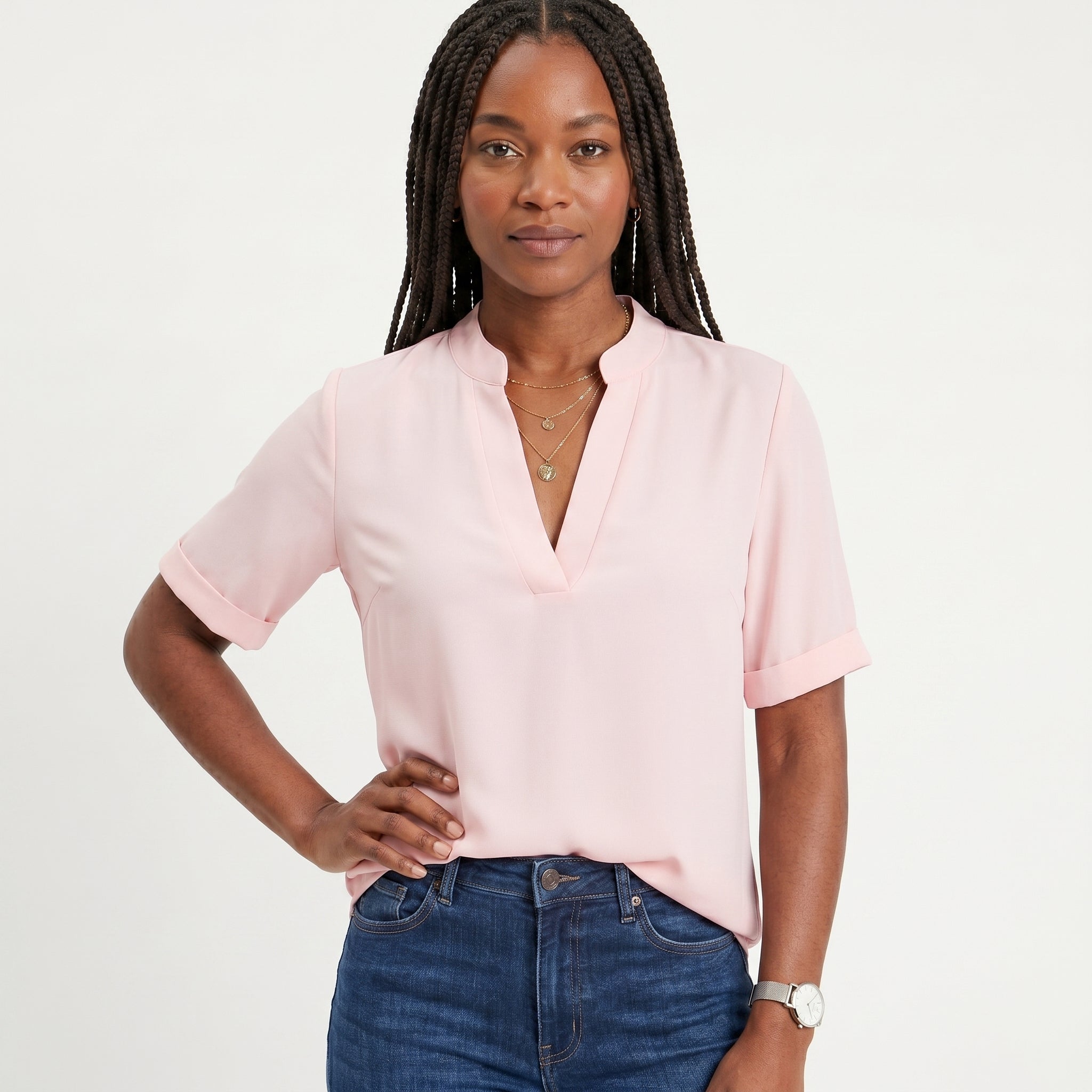 Célia - Blusa Fluida Decote em V